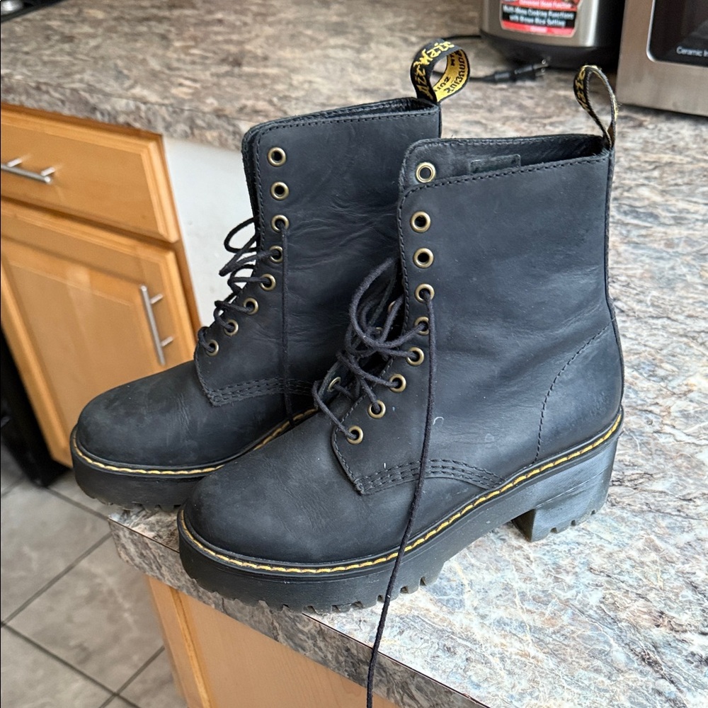 Dr. Martens Black Leather Women's Boots